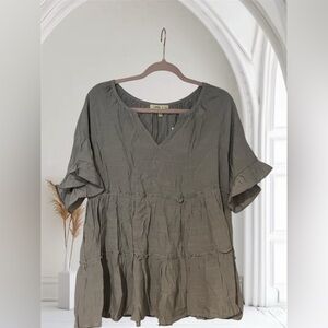 Grey Blouse with Elegant Design
